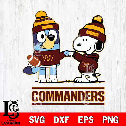 Washington Football Team Snoopy & Bluey Football Svg Eps Dxf Png File,NFL Svg Files,Christmas svg ,Digital Download ,Instant Download