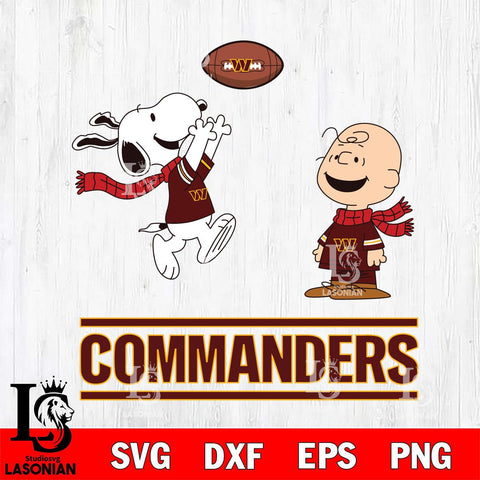 Washington Football Team Snoopy & Charlie Brown Football Cricut,Christmas SVG DXF EPS PNG FILE, Digital Download,Instant Download, Silhouette