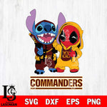 Washington Football Team Stitch And Deadpool Cute Svg Eps Dxf Png File, Digital Download, Instant Download