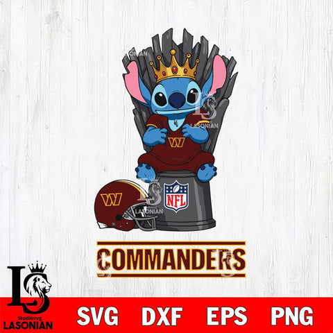 Washington Football Team Stitch King Football SVG DXF EPS PNG FILE, Stitch File Cut,NFL Digital Download,Instant Download, Silhouette