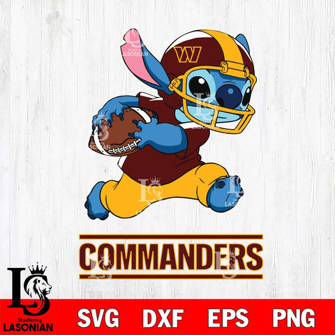 Washington Football Team Stitch Run Rugby Ball SVG DXF EPS PNG FILE, Stitch File Cut,NFL Digital Download,Instant Download, Silhouette