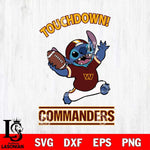 Washington Football Team Stitch Touchdown SVG DXF EPS PNG FILE, NFL File Cut, Digital Download,Instant Download, Silhouette, Cricut