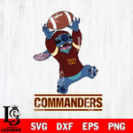 Washington Football Team Stitch playing football SVG DXF EPS PNG FILE, NFL File Cut, Digital Download,Instant Download, Silhouette, Cricut