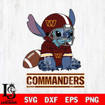 Washington Football Team Stitch with a football SVG DXF EPS PNG FILE, NFL File Cut, Digital Download,Instant Download, Silhouette, Cricut