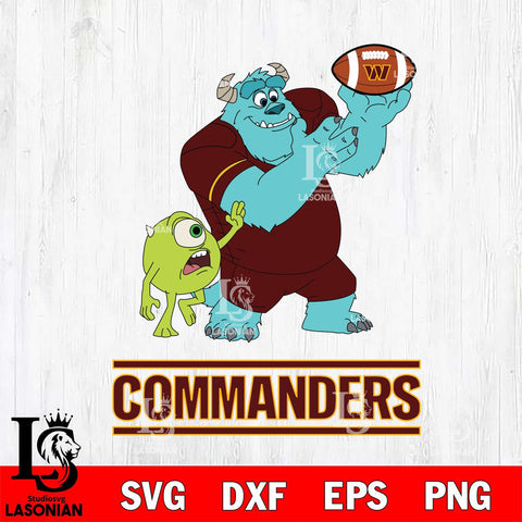 Washington Football Team Sully & Mike Football Cricut,Christmas SVG DXF EPS PNG FILE, Digital Download,Instant Download, Silhouette