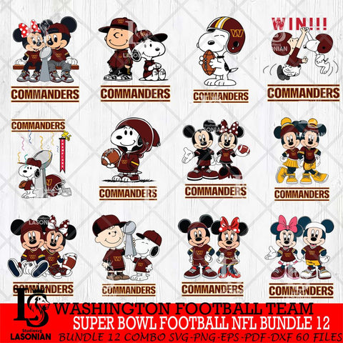 Washington Football Team Super Bowl NFL Bundle 12 Svg Eps Dxf Png File, NFL svg , Digital Download , Instant Download, Cricut File