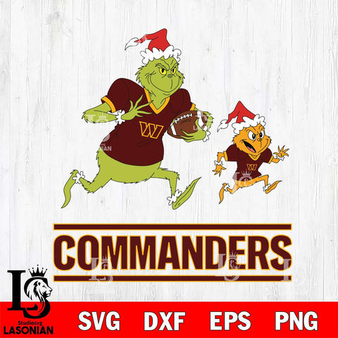 Washington Football Team The Grinch & Max Football Cricut,Christmas SVG DXF EPS PNG FILE, Digital Download,Instant Download, Silhouette