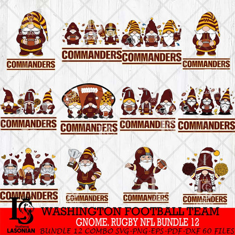 Washington Football Team  Gnome Football NFL Bundle File Cut, NFL SVG, Digital Download , CHRISTMAS Criucut , Silhouette