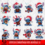 Washington Football Team  Stitch Christmas NFL Bundle 12 Svg Eps Dxf Png File, Digital Download, Instant Download