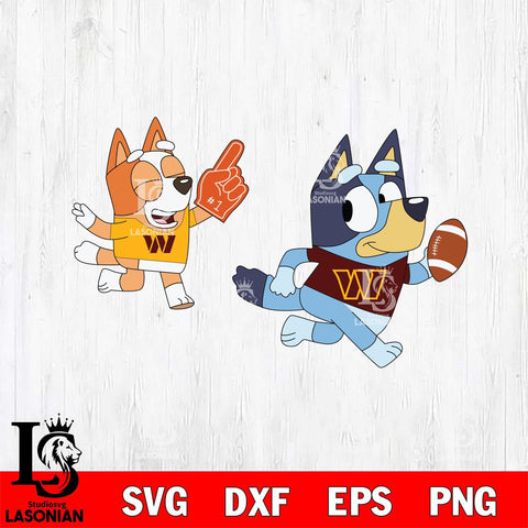 Washington Football Team bluey football 2 Svg Eps Dxf Png File, Digital Download, Instant Download