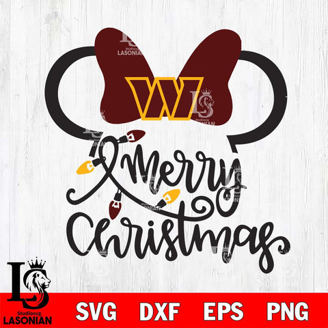 Washington Football Team mickey christmas 3 Svg Eps Dxf Png File, Digital Download, Instant Download