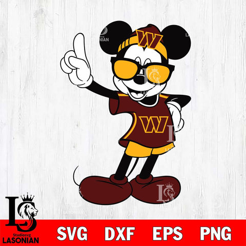 Washington Football Team mickey christmas 5 Svg Eps Dxf Png File, Digital Download, Instant Download
