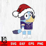 Washington Huskies Bluey Cartoon Christmas Svg Eps Dxf Png File, Digital Download, Instant Download