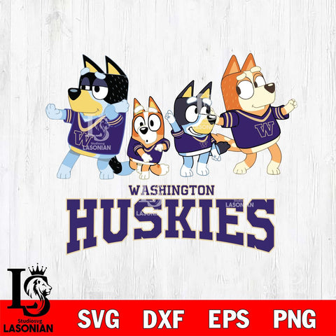 Washington Huskies Bluey Mode Dance Squats Svg Eps Dxf Png File, Digital Download, Instant Download