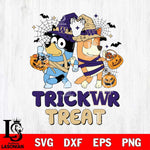 Washington Huskies Bluey Trick or Treat Halloween 2 Svg Eps Dxf Png File, Digital Download, Instant Download