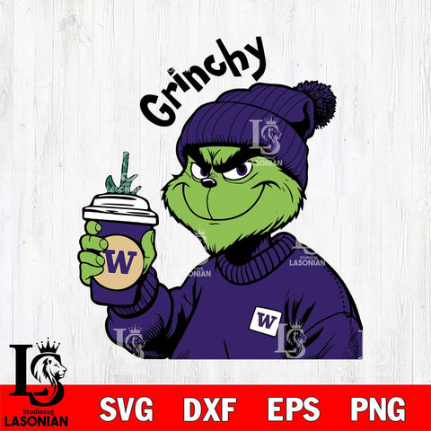 Washington Huskies Boujee Grinch 10 Svg Eps Dxf Png File, Digital Download, Instant Download