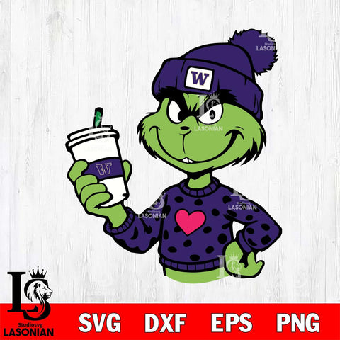 Washington Huskies Boujee Grinch 11 Svg Eps Dxf Png File, Digital Download, Instant Download