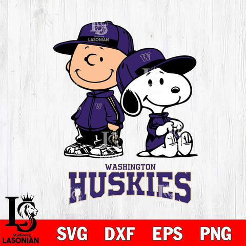 Washington Huskies Charlie Brown Snoopy Champions Svg Eps Dxf Png File, NCAA svg , Digital Download , Instant Download, Cricut File