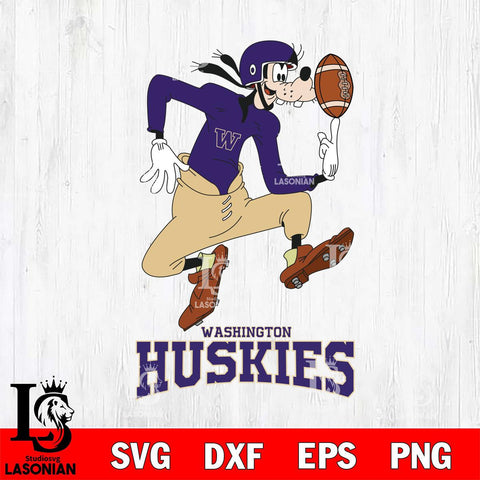 Washington Huskies Goofy Circus Football SVG DXF EPS PNG FILE,NCAA svg ,Football Digital Download,Instant Download, Silhouette