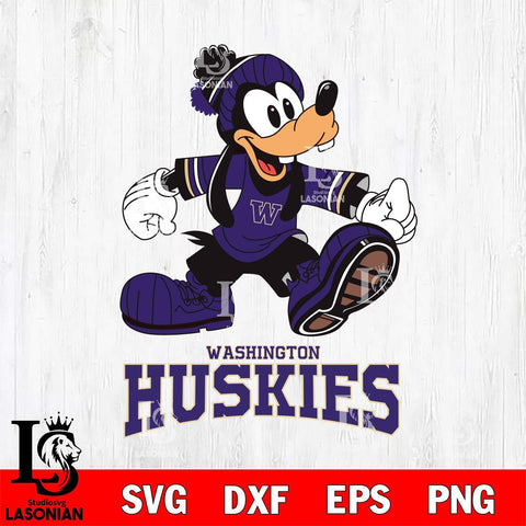 Washington Huskies Goofy Cool Sport SVG DXF EPS PNG FILE,NCAA svg ,Football Digital Download,Instant Download, Silhouette