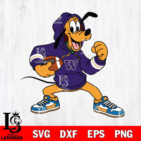 Washington Huskies Goofy Disney Football Christmas File Cut, NCAA SVG DXF EPS PNG FILE, Digital Download , Criucut , Silhouette