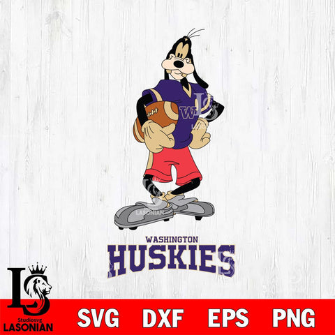Washington Huskies Goofy Player SVG DXF EPS PNG FILE,NCAA svg ,Football Digital Download,Instant Download, Silhouette
