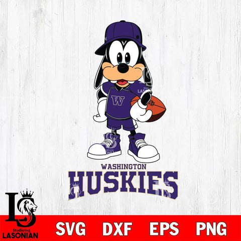 Washington Huskies Goofy rugby SVG DXF EPS PNG FILE,NCAA svg ,Football Digital Download,Instant Download, Silhouette
