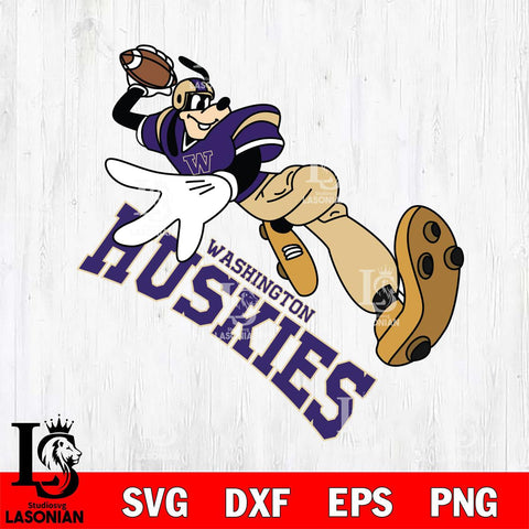 Washington Huskies Goofy rugby player SVG DXF EPS PNG FILE,NCAA svg ,Football Digital Download,Instant Download, Silhouette