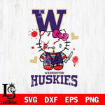 Washington Huskies Hello Kitty Horror 2 Svg Eps Dxf Png File, Digital Download