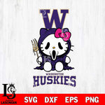 Washington Huskies Hello Kitty Horror 4 Svg Eps Dxf Png File, Digital Download