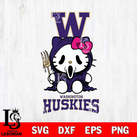 Washington Huskies Hello Kitty Horror 4 Svg Eps Dxf Png File, Digital Download