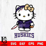 Washington Huskies Hello Kitty Horror 5 Svg Eps Dxf Png File, Digital Download