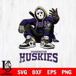 Washington Huskies Jason Voorhees Halloween SVG Svg Eps Dxf Png File, Digital Download, Instant Download