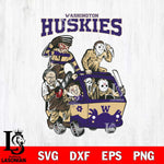 Washington Huskies Jason Voorhees Horror 10 Svg Eps Dxf Png File, NCAA svg, Digital Download, Instant Download