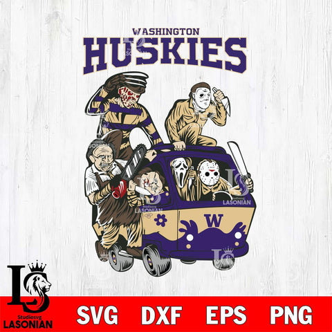 Washington Huskies Jason Voorhees Horror 10 Svg Eps Dxf Png File, NCAA svg, Digital Download, Instant Download