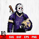 Washington Huskies Jason Voorhees Horror 2 Svg Eps Dxf Png File, NCAA svg, Digital Download, Instant Download