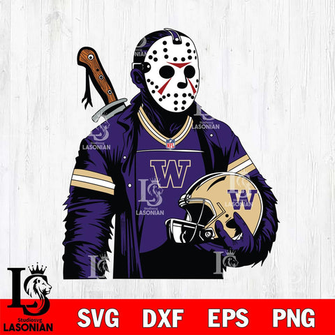 Washington Huskies Jason Voorhees Horror 2 Svg Eps Dxf Png File, NCAA svg, Digital Download, Instant Download