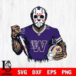 Washington Huskies Jason Voorhees Horror 5 Svg Eps Dxf Png File, NCAA svg, Digital Download, Instant Download
