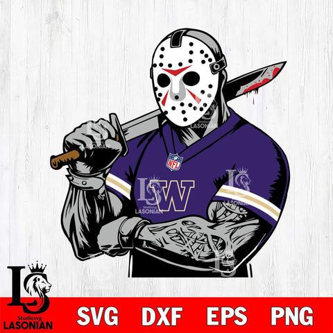 Washington Huskies Jason Voorhees Horror 6 Svg Eps Dxf Png File, NCAA svg, Digital Download, Instant Download