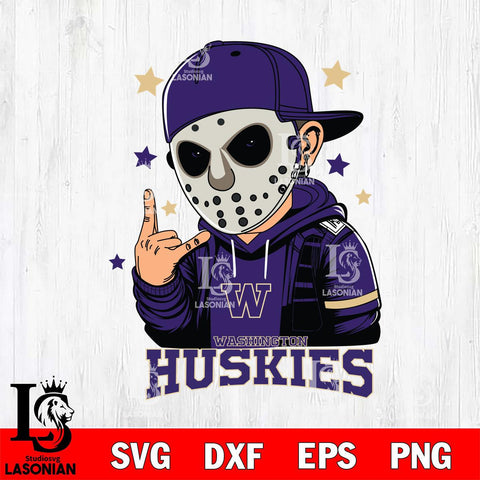 Washington Huskies Jason Voorhees Horror 9 Svg Eps Dxf Png File, NCAA svg, Digital Download, Instant Download