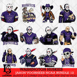 Washington Huskies Jason Voorhees Horror Bundle 12 SVG Eps Dxf Png File, bundle NCAA svg, Digital Download, Instant Download