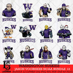 Washington Huskies Jason Voorhees NCAA Bundle 12 SVG Svg Eps Dxf Png File, Digital Download