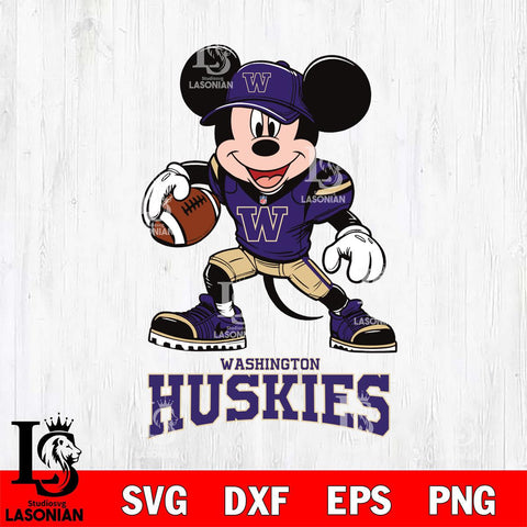 Washington Huskies Mikey Mouse Disney, Svg Eps Dxf Png File, Digital Download