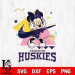 Washington Huskies Minnie Mouse Dancing SVG DXF EPS PNG FILE, NCAA File Cut,Digital Download,Instant Download