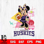 Washington Huskies Minnie Mouse Sport SVG DXF EPS PNG FILE, NCAA File Cut,Digital Download,Instant Download