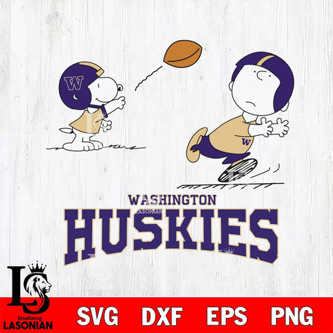 Washington Huskies Peanuts play football SVG DXF EPS PNG FILE,Snoopy File Cut, NCAA Digital Download,Instant Download,Christmas Silhouette