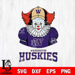 Washington Huskies Pennywise Horror Sport 7 Svg Eps Dxf Png File, Digital Download