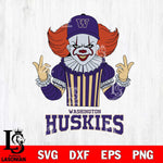 Washington Huskies Pennywise Horror Sport 8 Svg Eps Dxf Png File, Digital Download