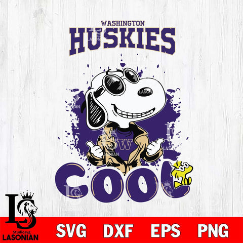 Washington Huskies Snoopy Sport 7 Svg Eps Dxf Png File, Digital Download