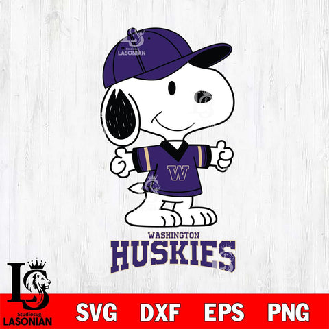 Washington Huskies Snoopy football SVG DXF EPS PNG FILE,Snoopy File Cut, NCAA Digital Download,Instant Download,Christmas Silhouette